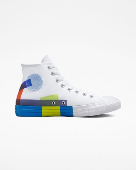 Women's Converse Chuck Taylor All Star Space Racer High Top Shoes White / Blue / White | AU 18345R